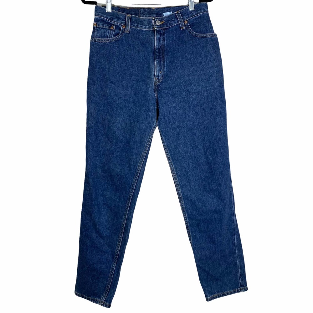 Levis Vintage 1999 550 Dark Wash High Waisted Straight Leg Sz 12 Reg